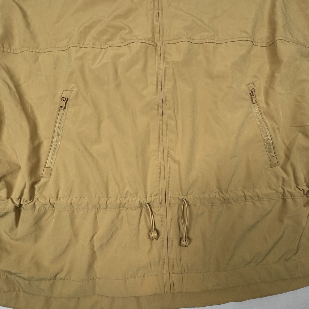 OLD NAVY Loose Stretch Tech Cinched Waist Crop Jacket XL ZipUp Mustard Vent EUC - Picture 10 of 12